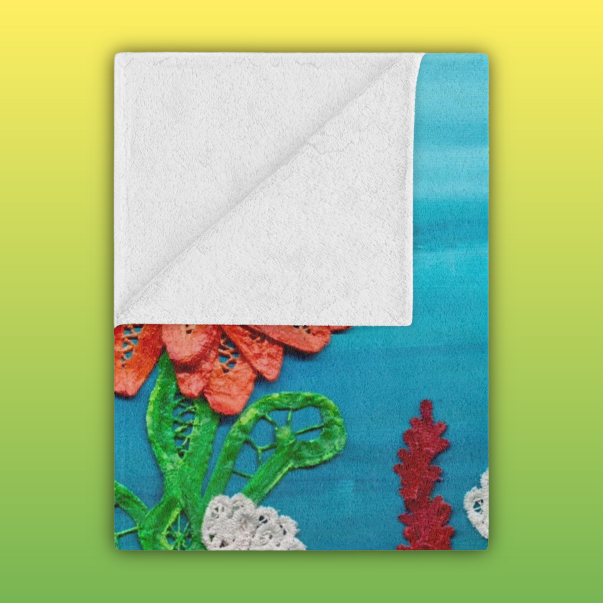 Minky Blanket - "Field of Flowers" Throw from "Meet You Under The Tree"