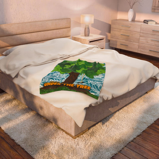 "Tire Swingin'" Velveteen Plush Blanket — iconic swing from "Meet You Under the Tree"