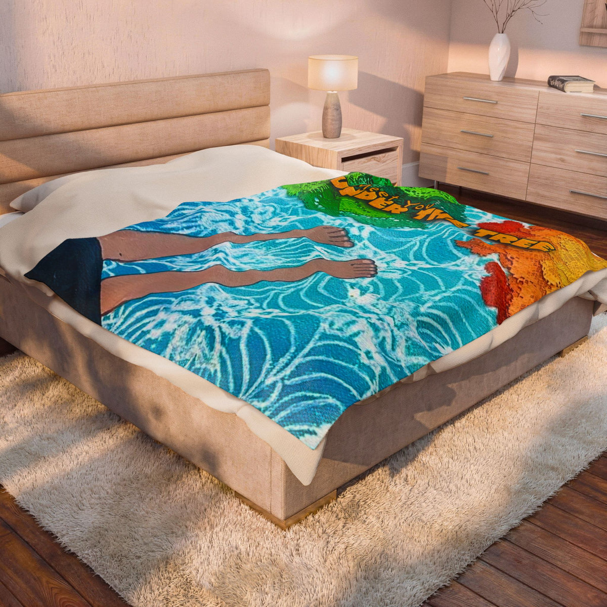 "Feet" Velveteen Plush Blanket — from "Meet You Under the Tree"
