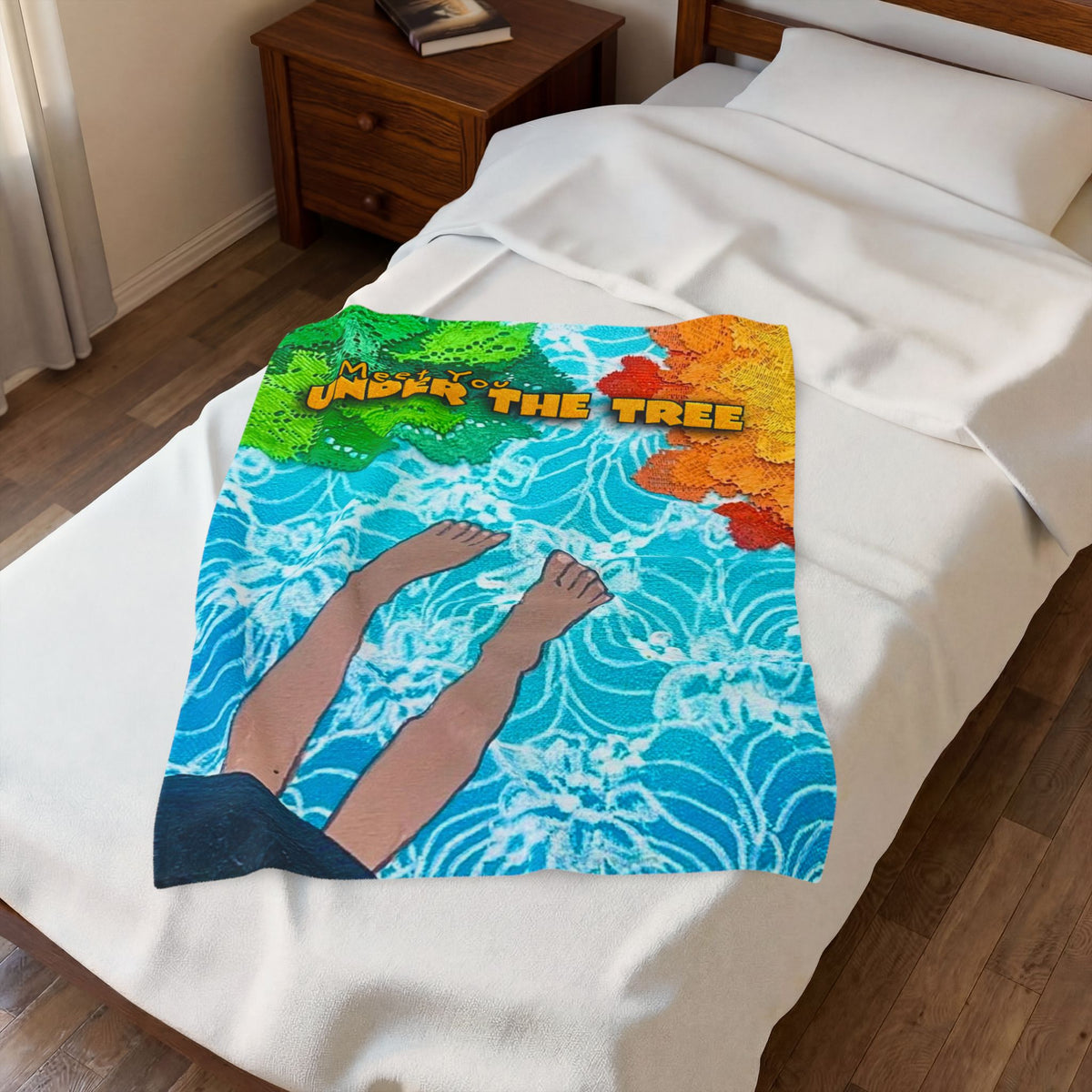 "Feet" Velveteen Plush Blanket — from "Meet You Under the Tree"