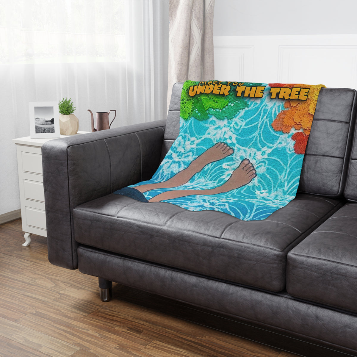 Minky Blanket - "Feet Forward When Swinging" Throw from "Meet You Under The Tree"