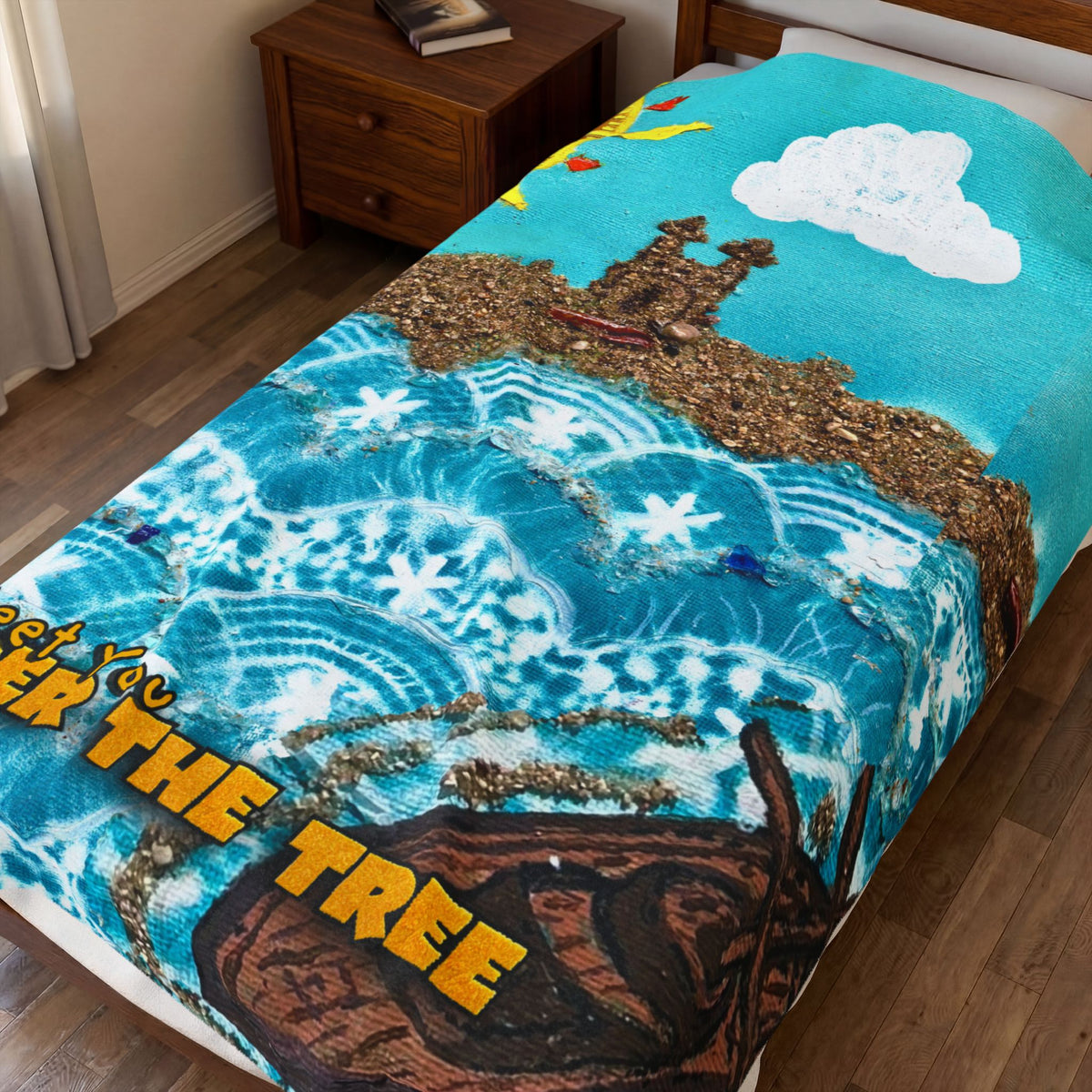 "Sea'" Velveteen Plush Blanket — from "Meet You Under the Tree"