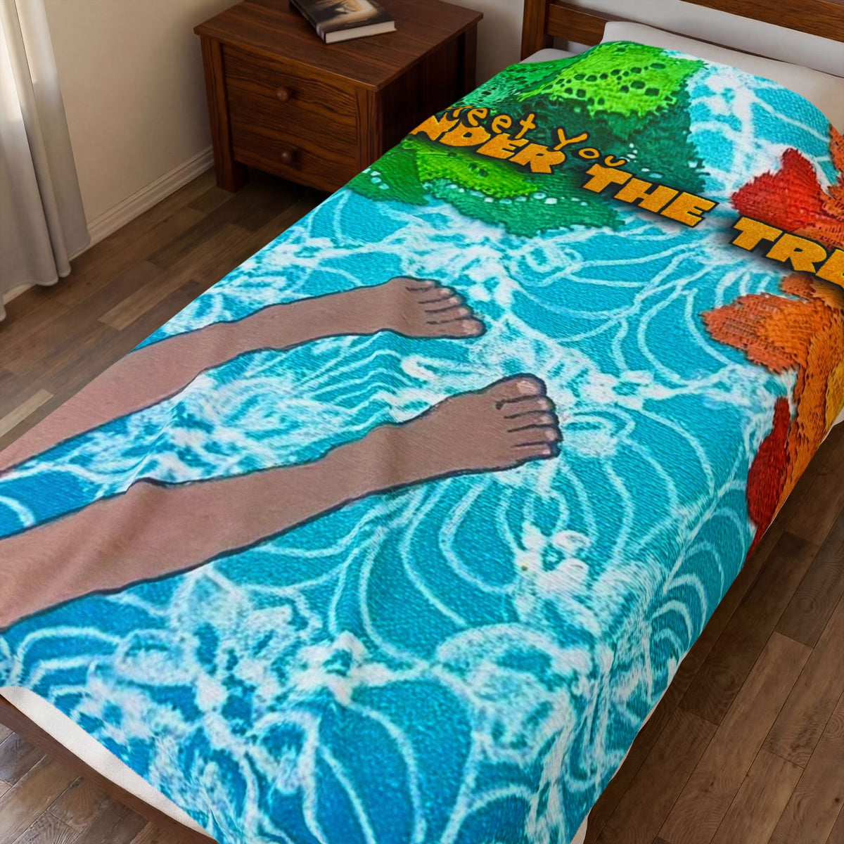 "Feet" Velveteen Plush Blanket — from "Meet You Under the Tree"