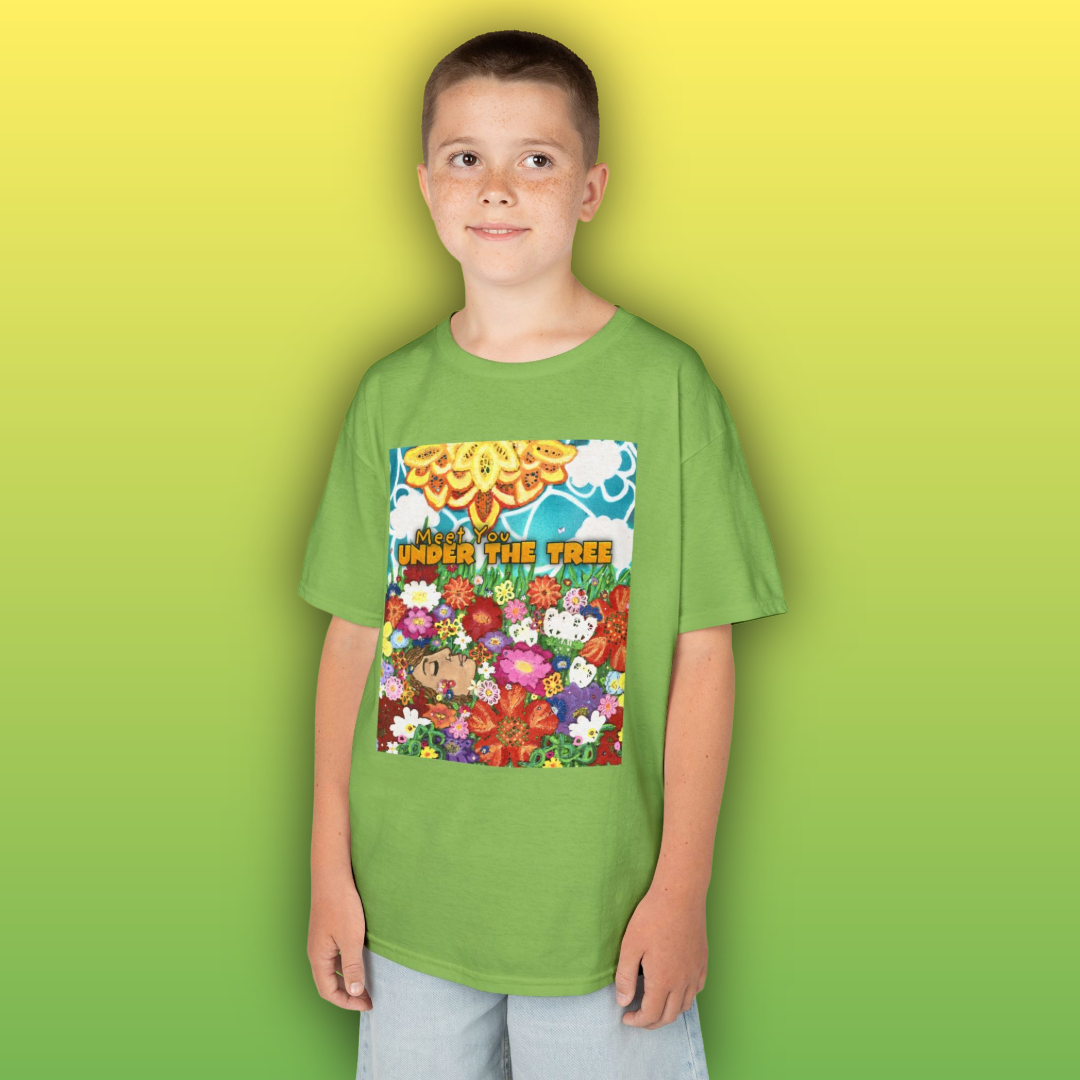 "Sea Of Flowers" Children's T-Shirt from orginal illustrations in "Meet You Under The Tree"