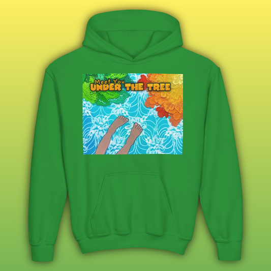 "Feet Front-Swing Back" Youth Hoodie —from illustrations in "Meet You Under the Tree"