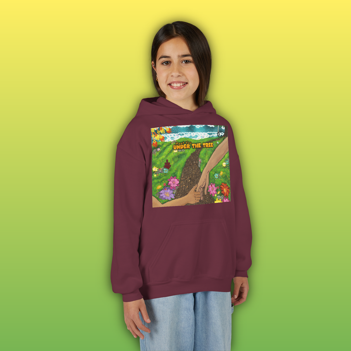 "Holding Hands Under The Tree" Youth Hoodie - from  "Meet You Under the Tree"