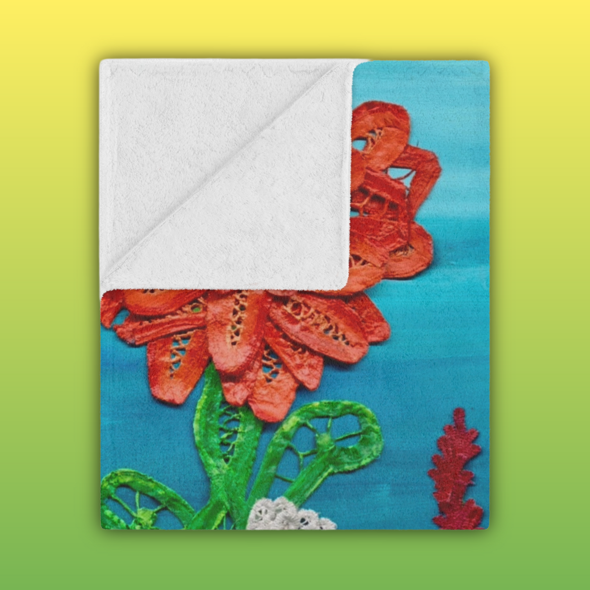 Minky Blanket - "Field of Flowers" Throw from "Meet You Under The Tree"