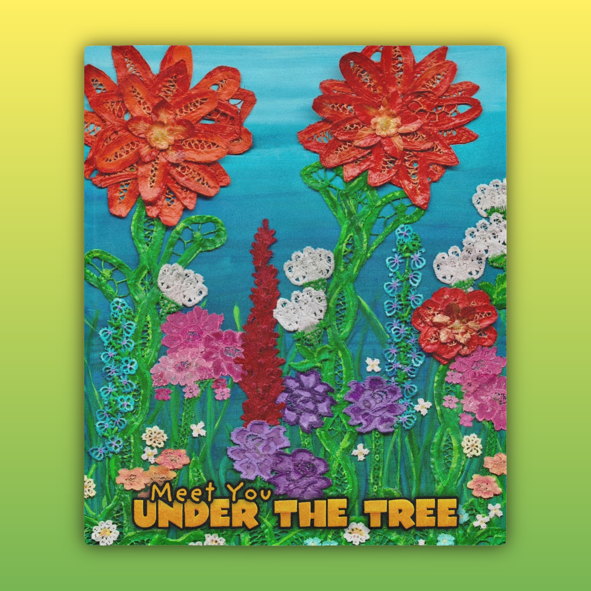 Minky Blanket - "Field of Flowers" Throw from "Meet You Under The Tree"