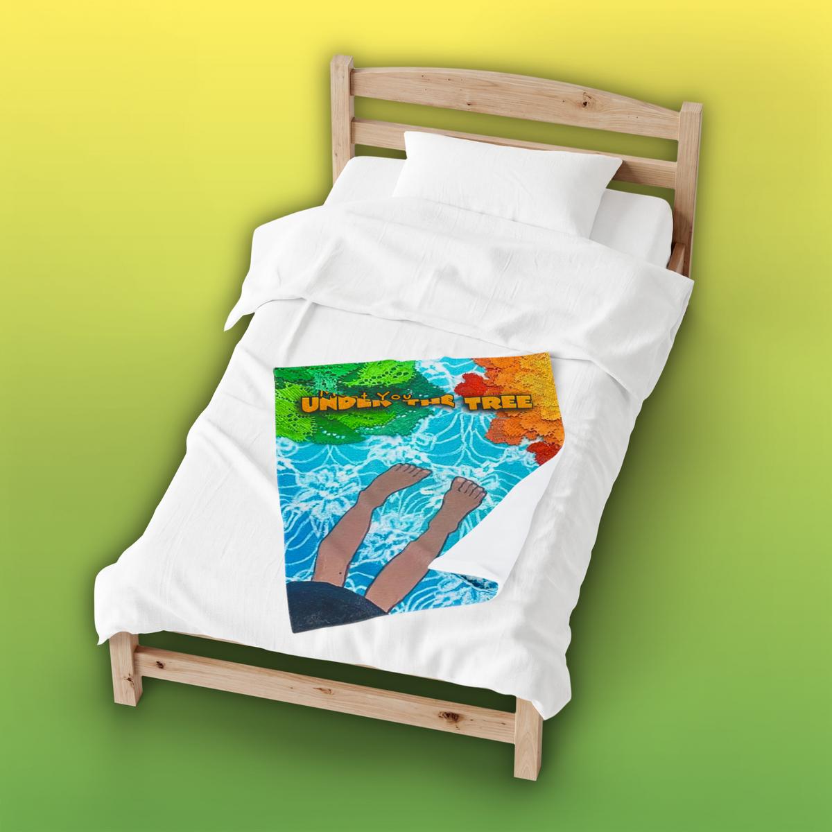 "Feet" Velveteen Plush Blanket — from "Meet You Under the Tree"