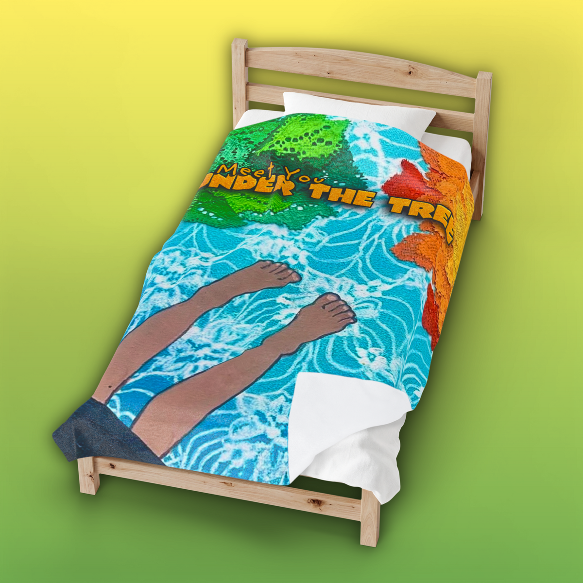 "Feet" Velveteen Plush Blanket — from "Meet You Under the Tree"