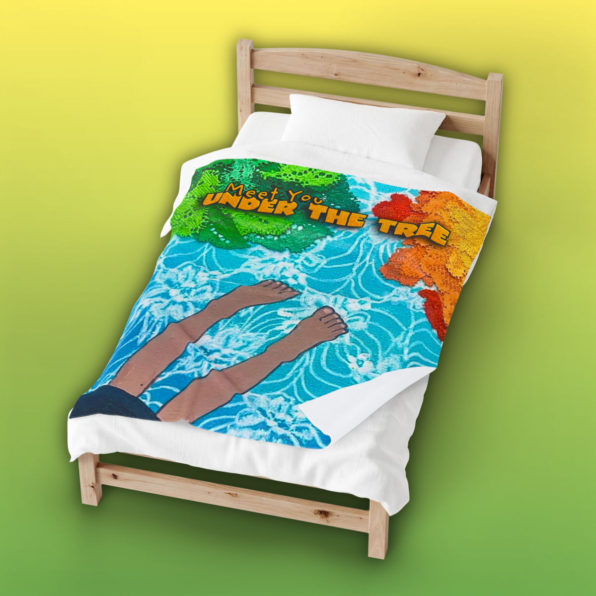 "Feet" Velveteen Plush Blanket — from "Meet You Under the Tree"