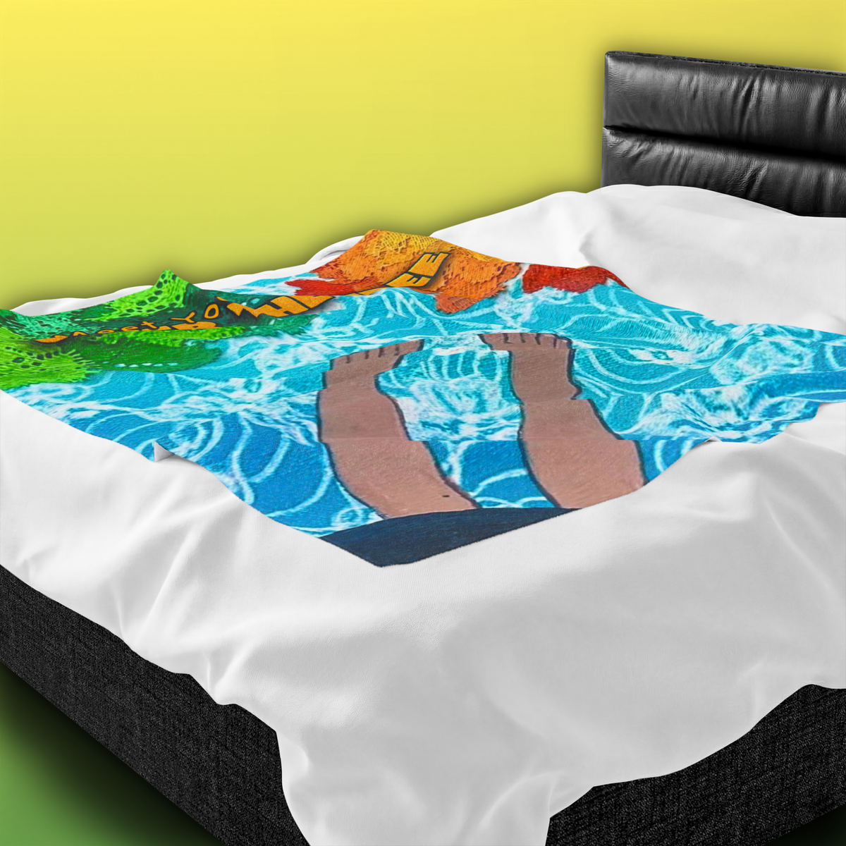 "Feet" Velveteen Plush Blanket — from "Meet You Under the Tree"