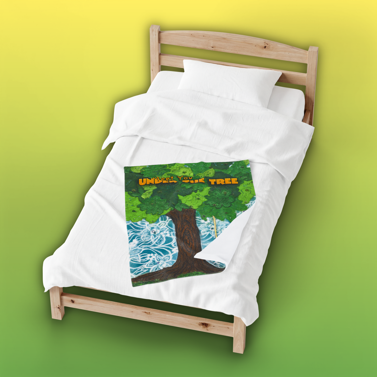 "Tire Swingin'" Velveteen Plush Blanket — iconic swing from "Meet You Under the Tree"