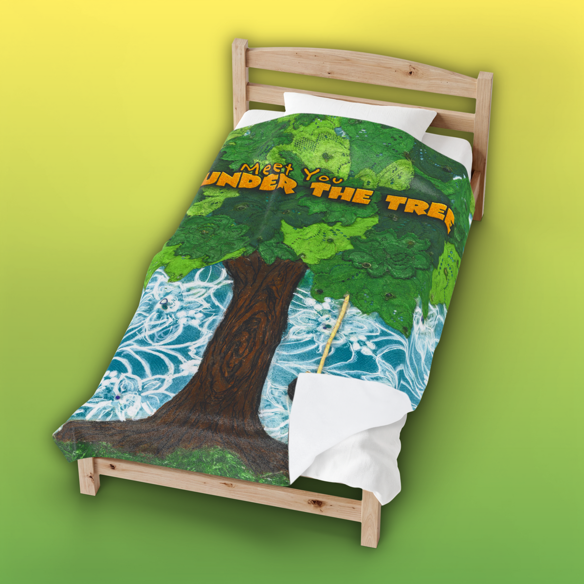 "Tire Swingin'" Velveteen Plush Blanket — iconic swing from "Meet You Under the Tree"