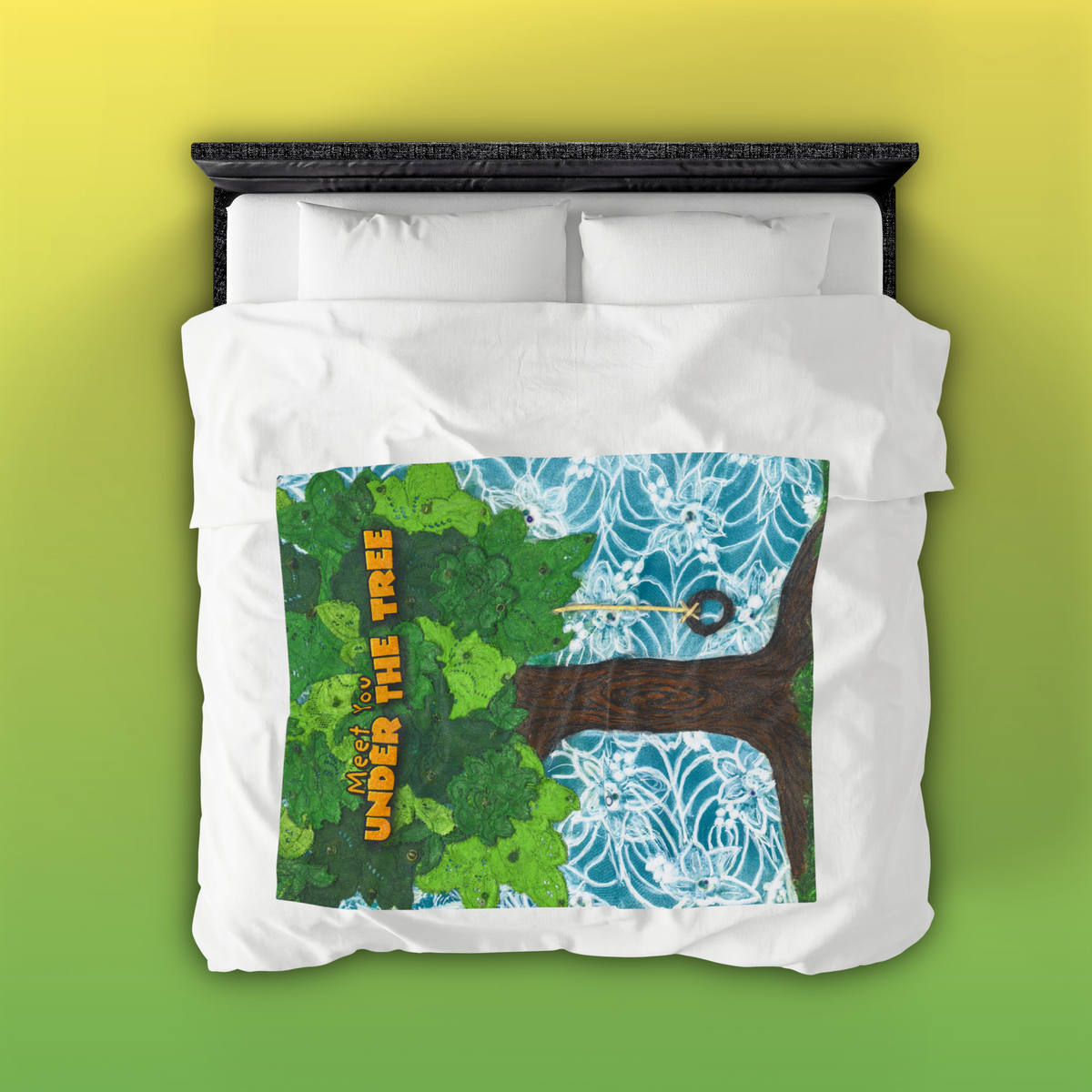 "Tire Swingin'" Velveteen Plush Blanket — iconic swing from "Meet You Under the Tree"