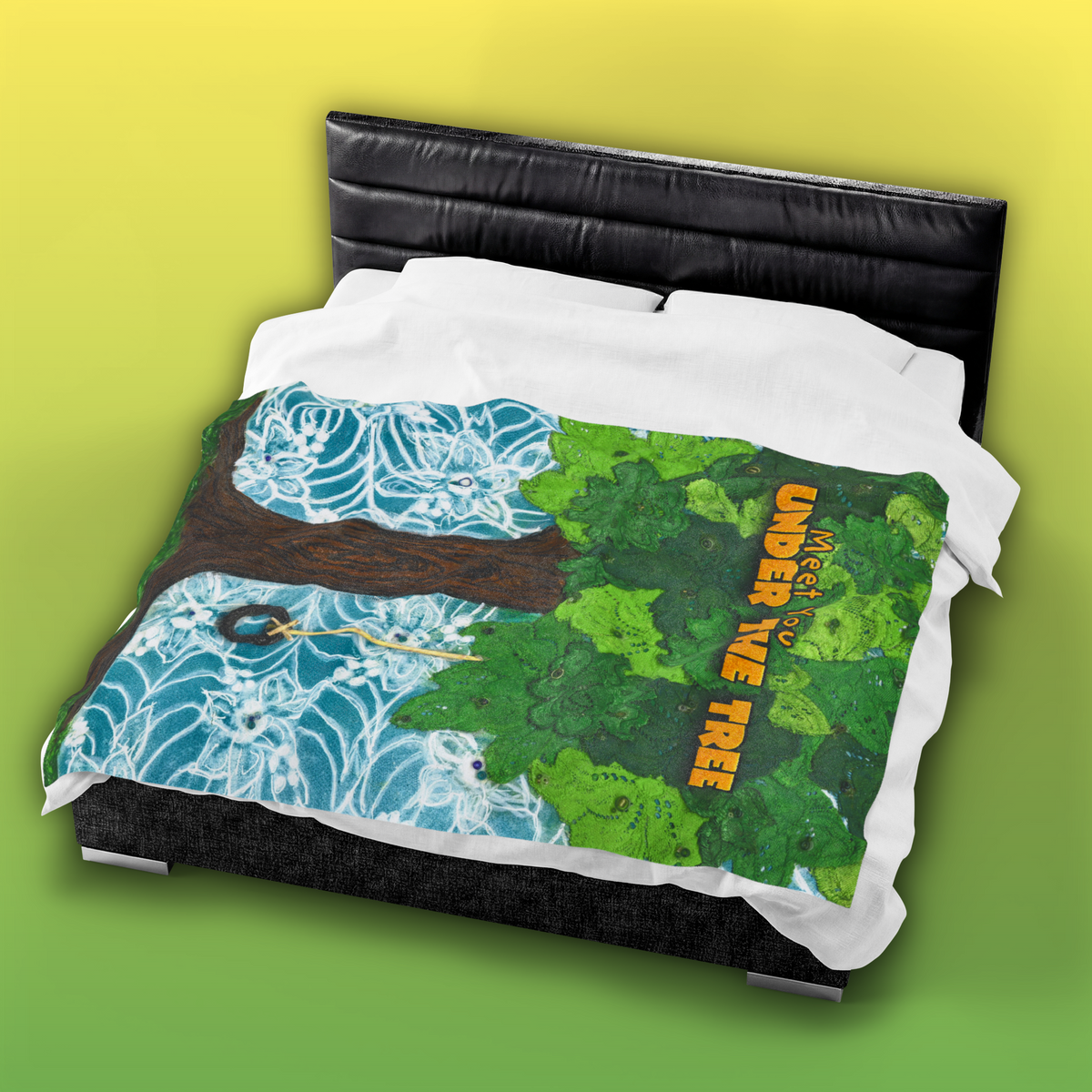 "Tire Swingin'" Velveteen Plush Blanket — iconic swing from "Meet You Under the Tree"