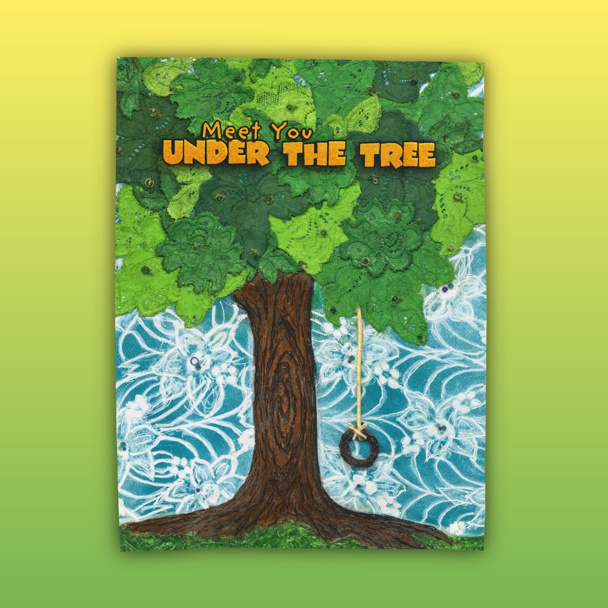 "Tire Swingin'" Velveteen Plush Blanket — iconic swing from "Meet You Under the Tree"