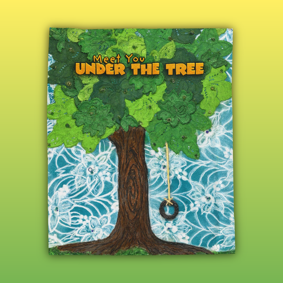 "Tire Swingin'" Velveteen Plush Blanket — iconic swing from "Meet You Under the Tree"