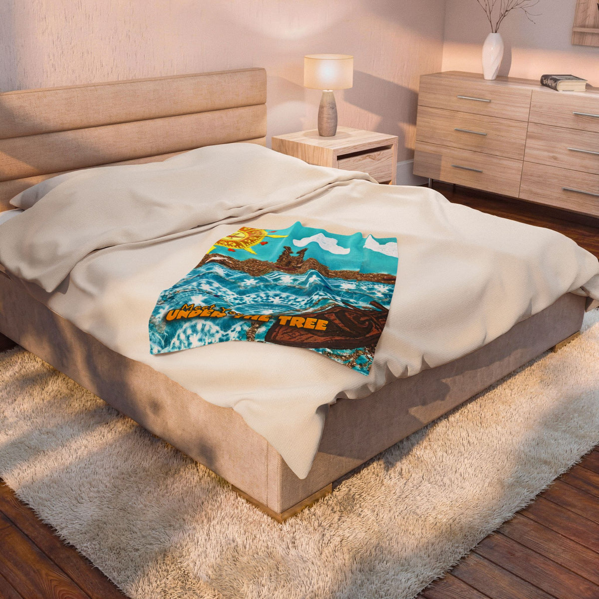"Sea'" Velveteen Plush Blanket — from "Meet You Under the Tree"
