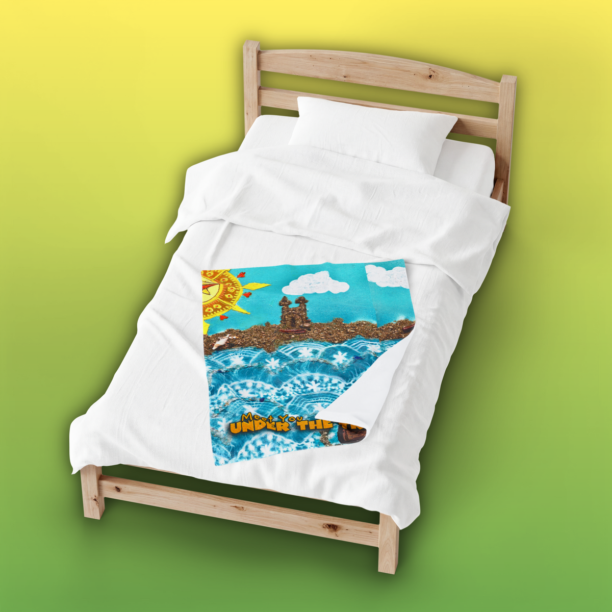 "Sea'" Velveteen Plush Blanket — from "Meet You Under the Tree"