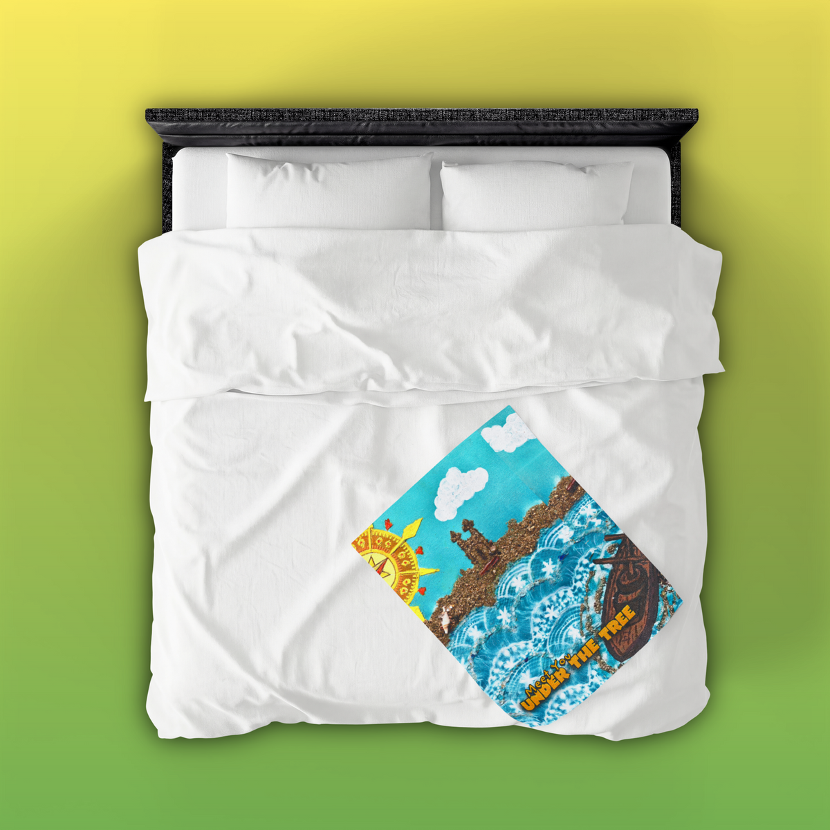 "Sea'" Velveteen Plush Blanket — from "Meet You Under the Tree"