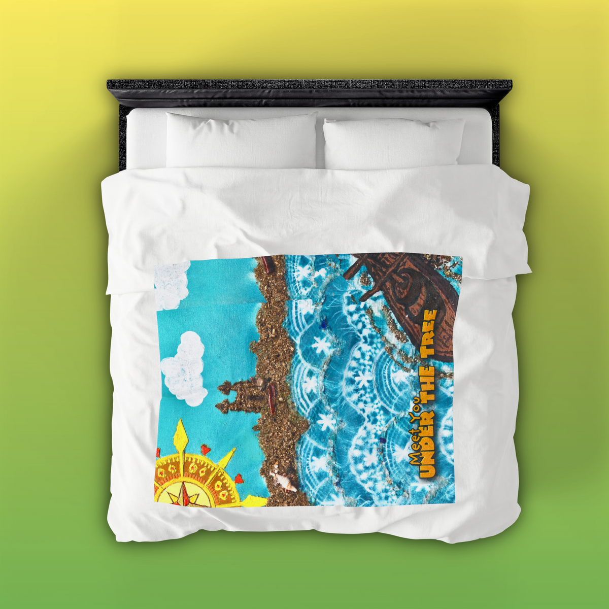 "Sea'" Velveteen Plush Blanket — from "Meet You Under the Tree"