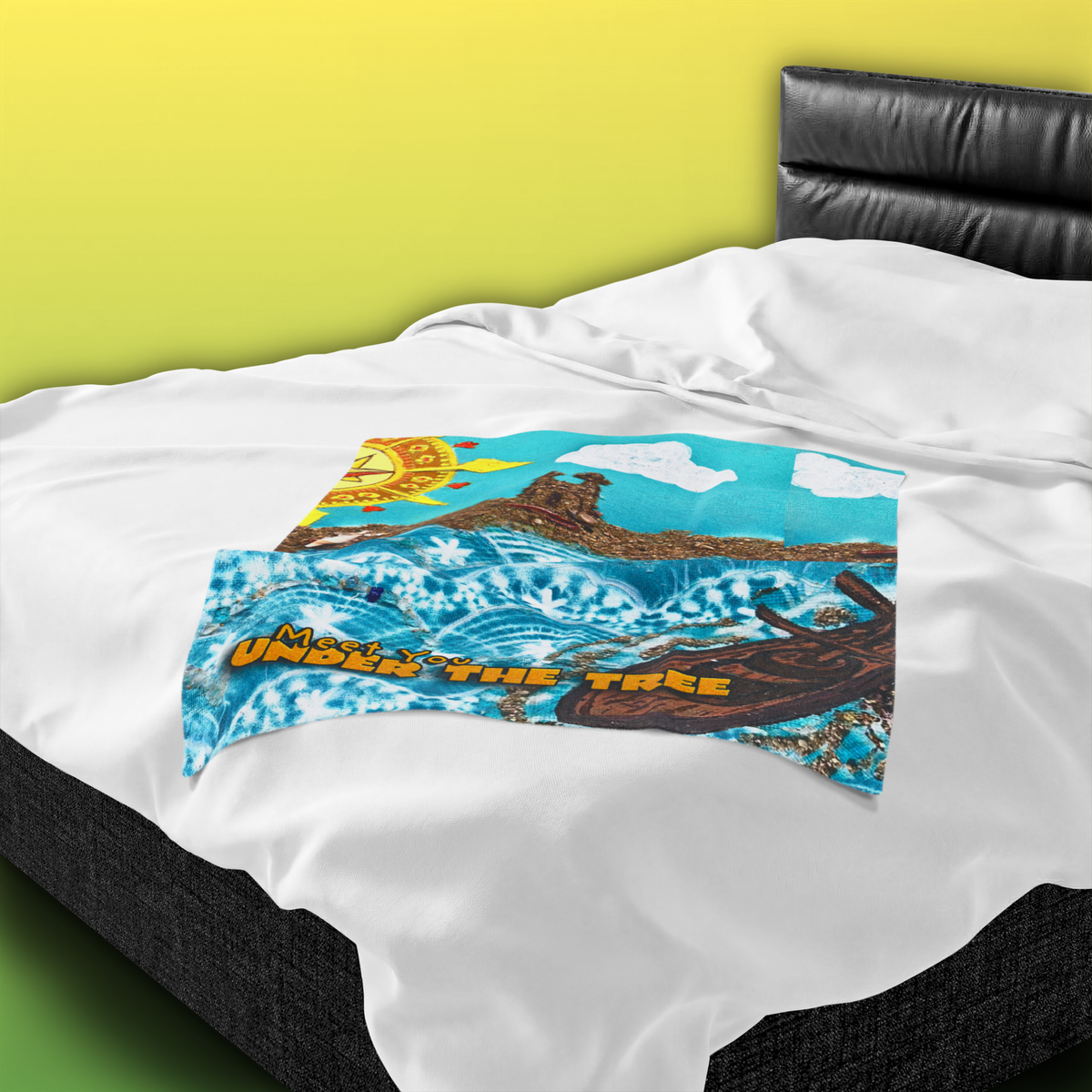 "Sea'" Velveteen Plush Blanket — from "Meet You Under the Tree"