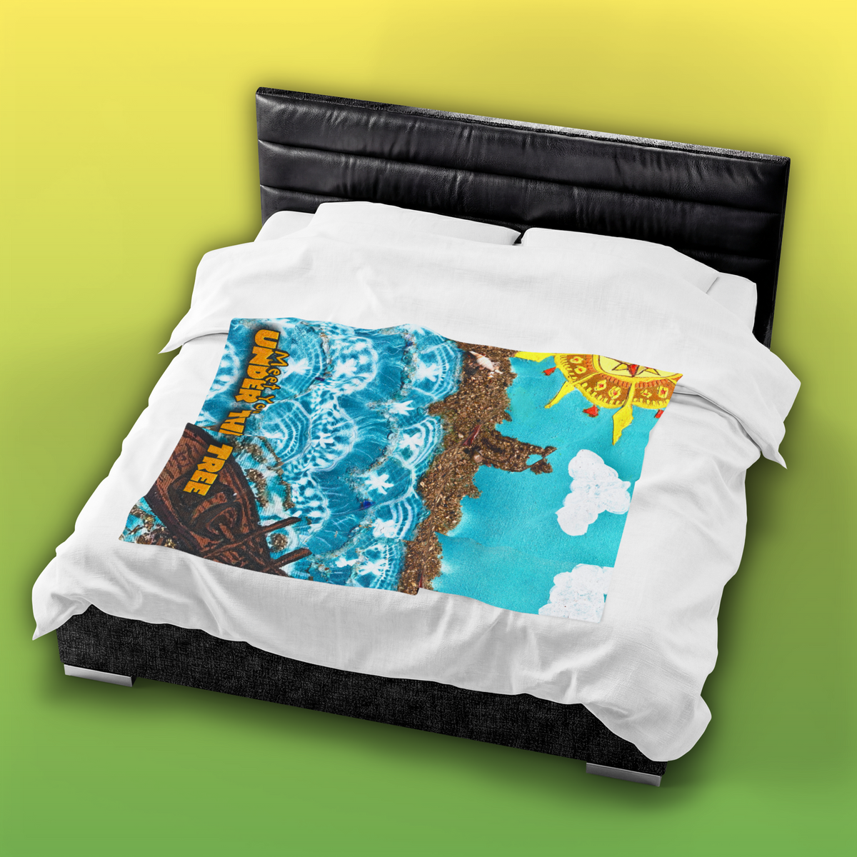 "Sea'" Velveteen Plush Blanket — from "Meet You Under the Tree"