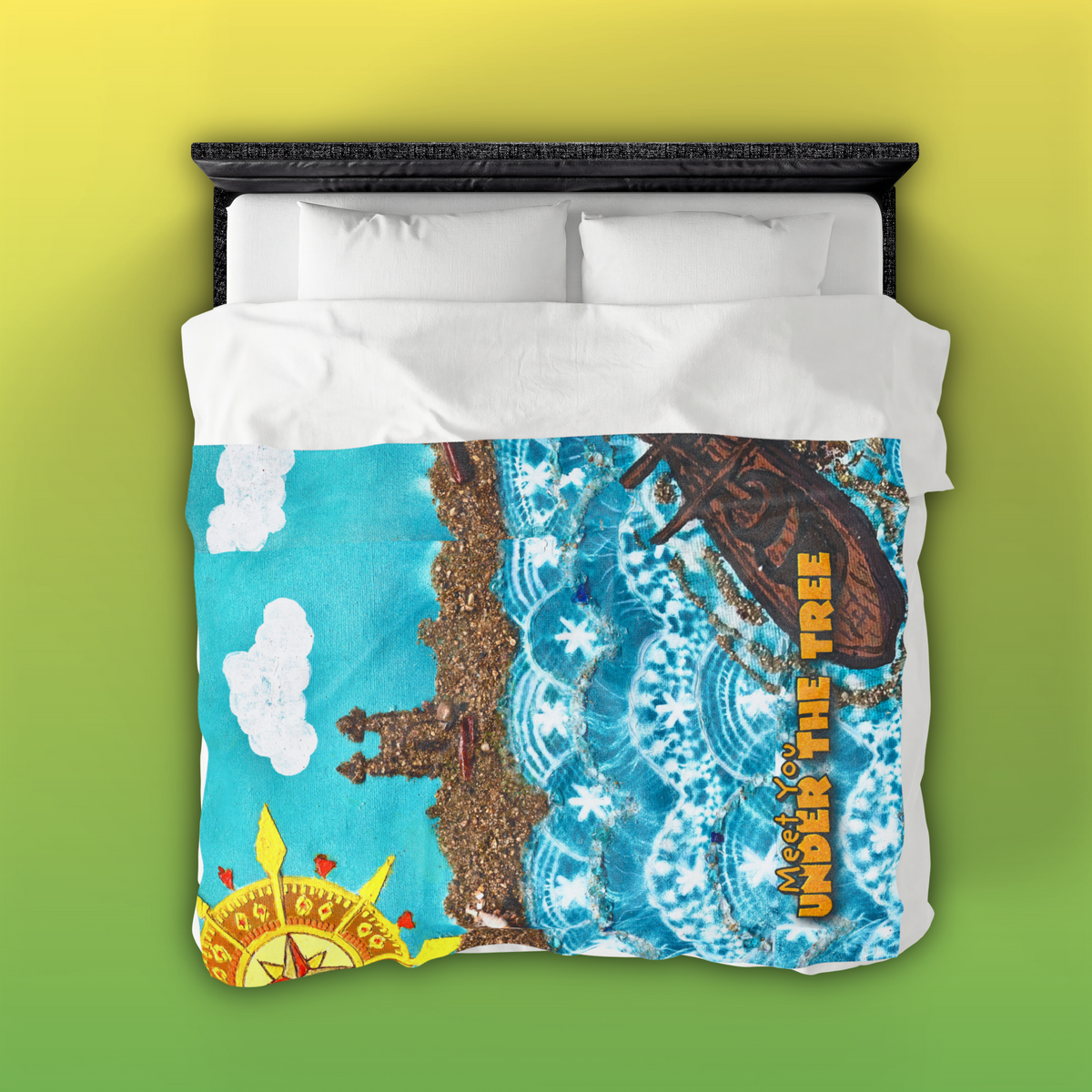 "Sea'" Velveteen Plush Blanket — from "Meet You Under the Tree"
