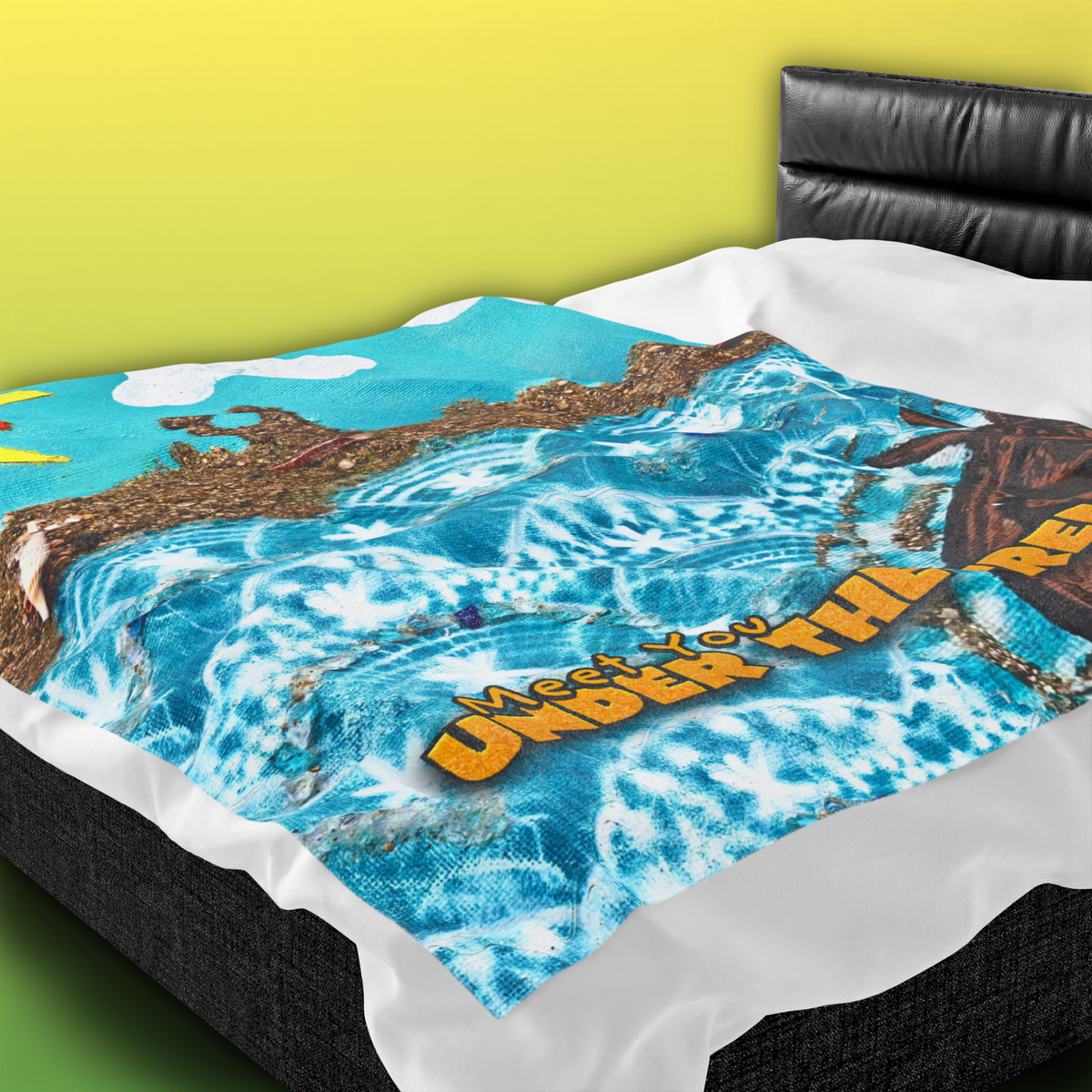 "Sea'" Velveteen Plush Blanket — from "Meet You Under the Tree"
