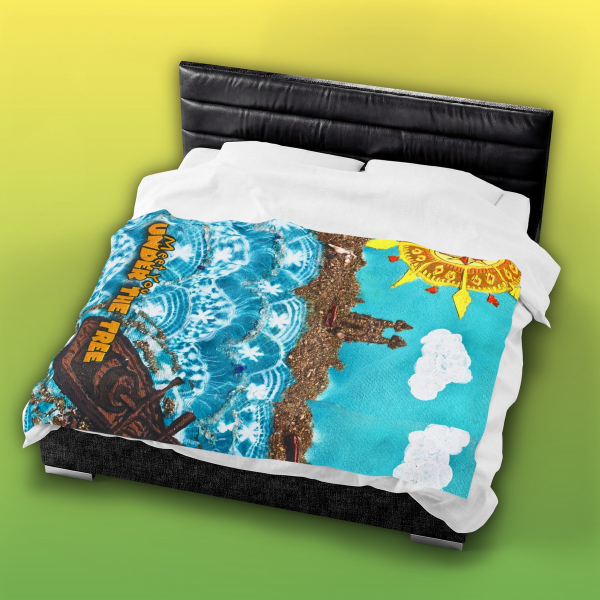 "Sea'" Velveteen Plush Blanket — from "Meet You Under the Tree"