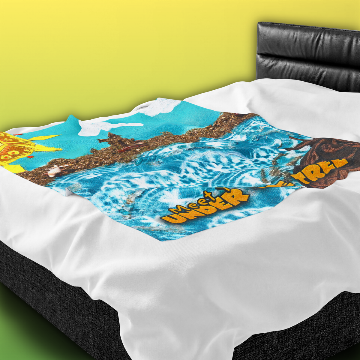 "Sea'" Velveteen Plush Blanket — from "Meet You Under the Tree"