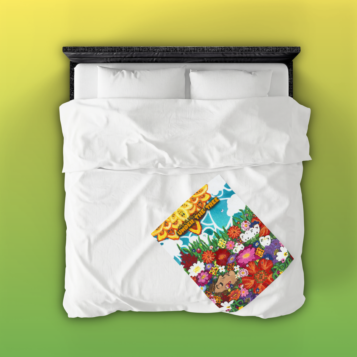 "Sea of Flowers" Velveteen Plush Blanket — from "Meet You Under the Tree"