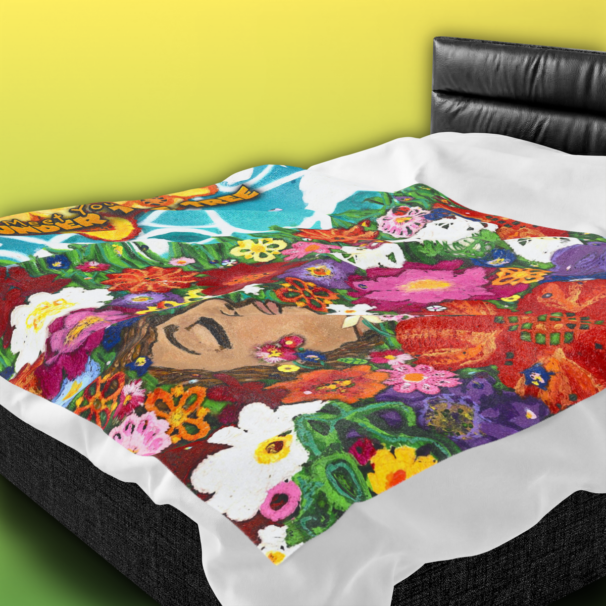 "Sea of Flowers" Velveteen Plush Blanket — from "Meet You Under the Tree"