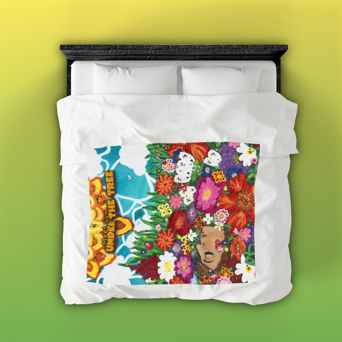 "Sea of Flowers" Velveteen Plush Blanket — from "Meet You Under the Tree"