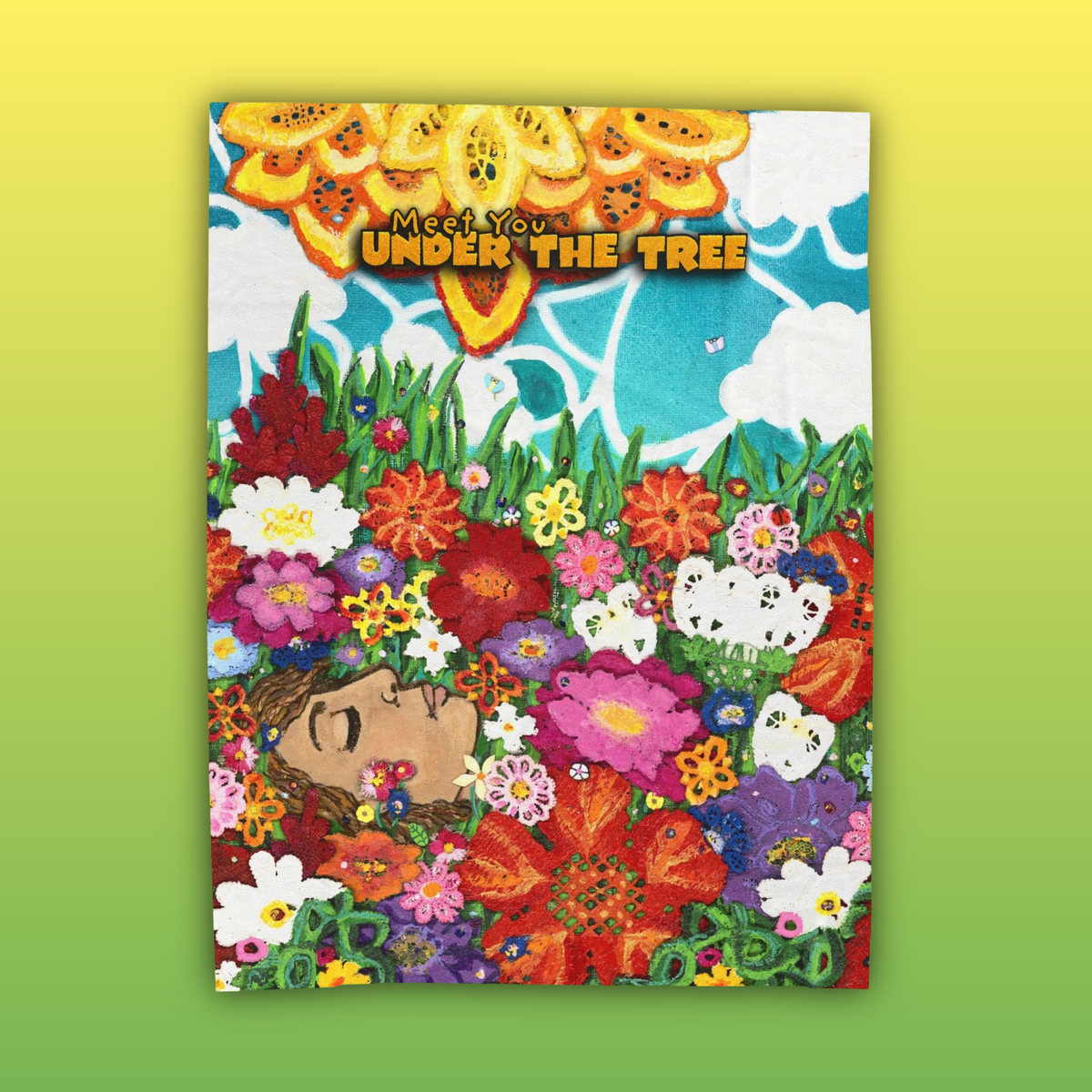 "Sea of Flowers" Velveteen Plush Blanket — from "Meet You Under the Tree"