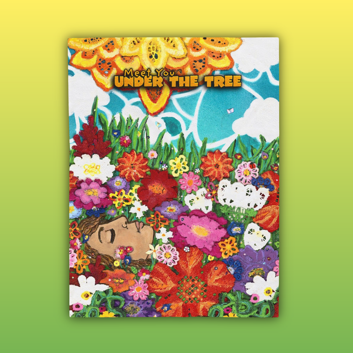 "Sea of Flowers" Velveteen Plush Blanket — from "Meet You Under the Tree"
