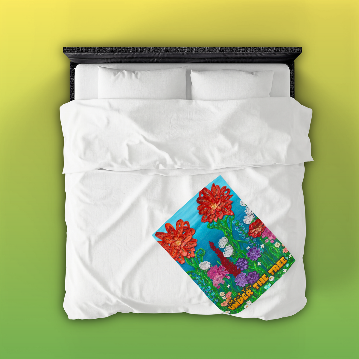 "Field of Flowers" Velveteen Plush Blanket — from "Meet You Under the Tree"