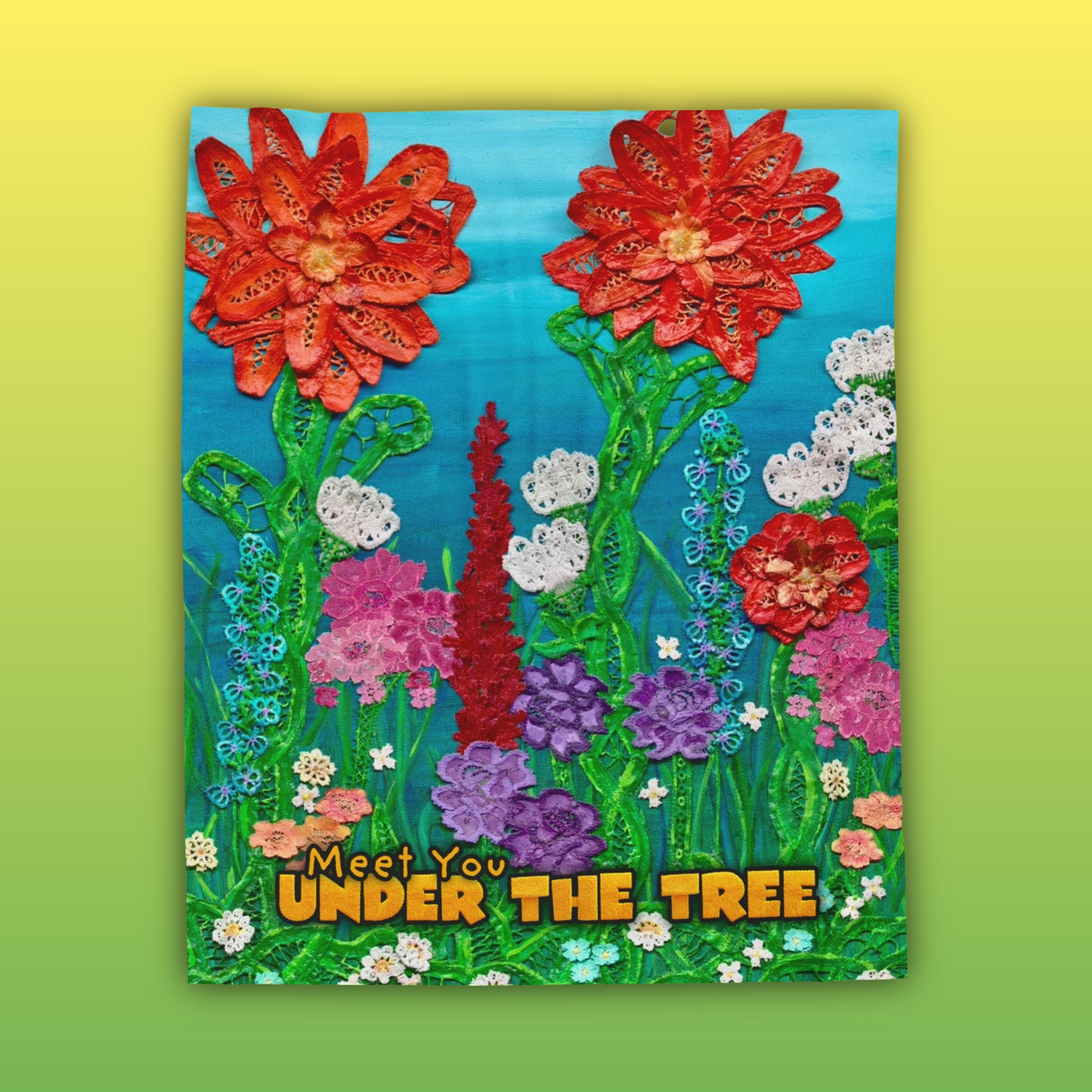 "Field of Flowers" Velveteen Plush Blanket — from "Meet You Under the Tree"