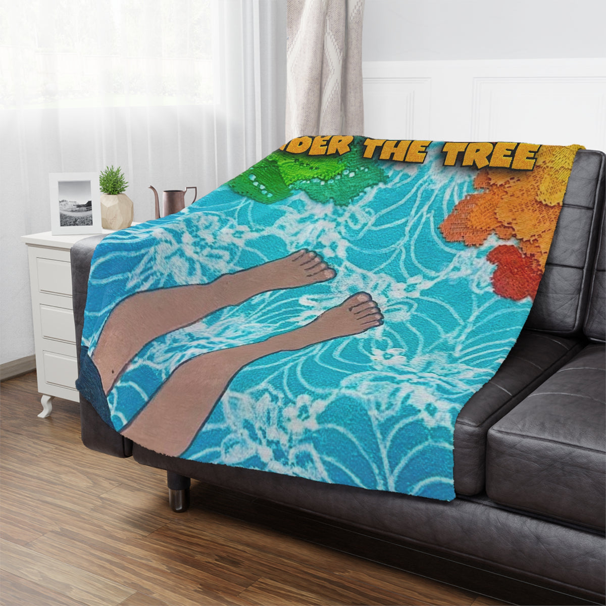 Minky Blanket - "Feet Forward When Swinging" Throw from "Meet You Under The Tree"