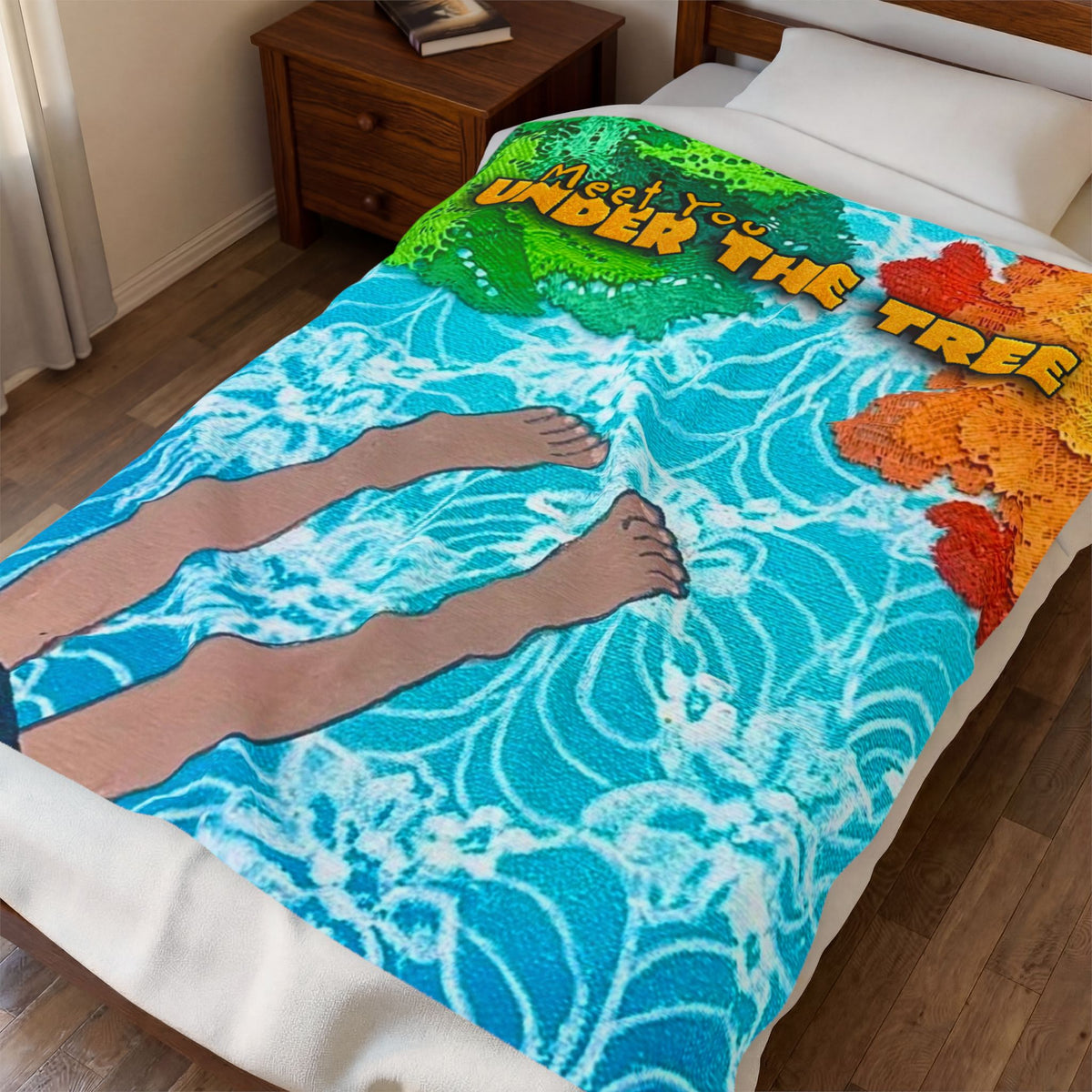 "Feet" Velveteen Plush Blanket — from "Meet You Under the Tree"